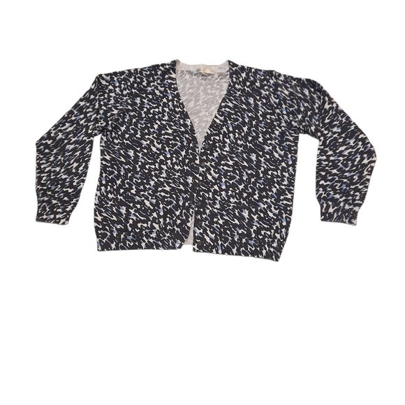 Blue Leopard Print Cardigan - Picture 3 of 5